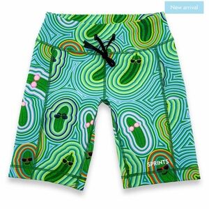 Sprints Flexion 8 Compression Shorts in Pickle Power